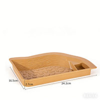 Bassin de bain pour tortue monobloc, bol d'eau pour reptile semi-aquatique, décoration d'aquarium en plastique