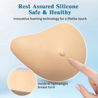 Prothèse mammaire réaliste en silicone sans huile, prothèse mammaire simple pour femmes post-mastectomie, survivantes du cancer