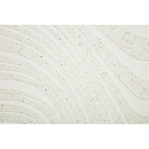 Arte minimalista de pared en lienzo con patrón de líneas onduladas y detalles salpicados para decoración moderna colgante para sala de estar - Product Image 3