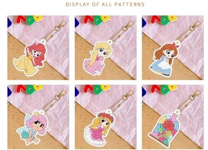 XIXI Pegatinas de Diamantes DIY Ecológicas de Dibujos Animados, Princesa, Pirata, Monstruo, Múltiples Estilos, Llavero 5D, Regalo para Niños - Product Image 2