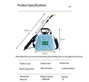 Hot Sale New Design Garden 5L Thickened <b>Bottle</b> Plastic Portable Electric Sprayer With Adjustable Nozzle - Product Image 6
