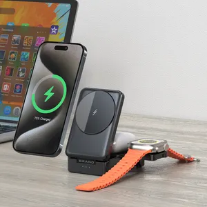 Trending Products 2024 Electronics T10 Foldable Multifunction Charger Qi2 3 In 1 Wireless Charging Stand Holder