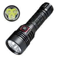 Lampe de poche LED à haute intensité G40 à 3 cœurs Batterie 21700 rechargeable par USB Projecteur longue portée Lampe de camping de taille paume IP65