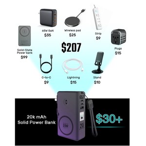 Cargador Inalámbrico Magnético de Alta Calidad con <span class=keywords><strong>Certificado</strong></span>, 20000mAh de Gran Capacidad, Carga Rápida de 25w, Power Bank Sólido con Pantalla para Teléfono y Reloj - Product Image 3