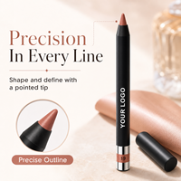 Crayon à lèvres mousseux à logo personnalisé, haute pigmentation, fini mat, longue tenue, rendu de couleur intense, pour un look naturel