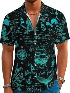 Men's Hawaiian <b>Shirt</b> Short Sleeve Alien UFO Floral Print Bamboo Fiber Polyester ODM Ultra-Thin Quick Drying Vacation Summer - Product Image 5