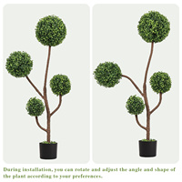 Arbre topiaire en buis artificiel, plantes artificielles, verdure avec pot, décoration, décoration intérieure, plantes artificielles d'intérieur et d'extérieur, verdure