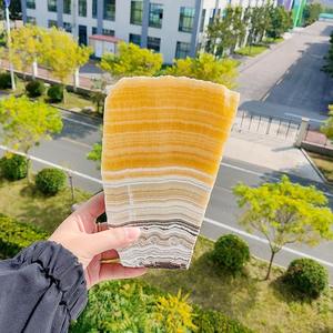 Cristales al por Mayor, Losa de Calcita Amarilla Natural, Losa de Calcita Honey, Piedras y Cristales para Manualidades, Rebanadas para Decoración - Product Image 4