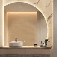 Bande LED COB 320 LED/m, 8 mm de large, DC12V/24V, 10W/m, en cuivre, avec capteur tactile USB, interrupteur dimmable, découpable, pour rétroéclairage de miroir de salle de bain