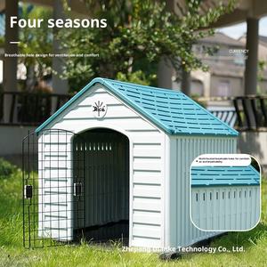 מפעל כלב חיצוני ישיר בית כלב מוגן מפני רוח ארבע עונות כללי חומר pp חומר בינוני גדול וילה ללא הרכבה - Product Image 3