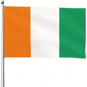 Drapeau de la Côte d'Ivoire 3x5 FT en polyester de qualité supérieure, résistant à la décoloration et à double couture, idéal pour la décoration - Product Image 4