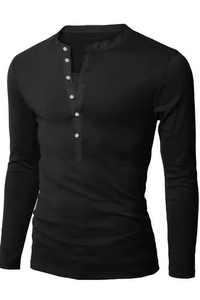 Men's Long Sleeved <b>round</b> <b>Neck</b> Fitness <b>T</b>-<b>Shirt</b> Soft Breathable Polyester Cotton Slim Fit Pure <b>White</b> for Spring and Autumn - Product Image 3