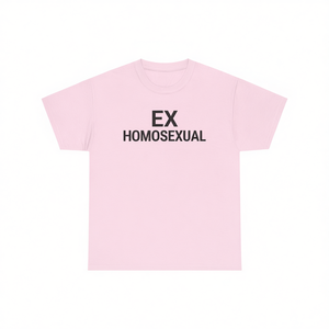 T-shirt Ex Omosessuale a Maniche Corte Unisex Girocollo Stampa Serigrafica Promozionale per Adulti - Product Image 1