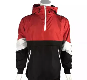 hoodie jas mannen mode Suppliers-Groothandel Mode Heren Oversize Heren Anorak Hoodie Jasje Rits Sport Jas