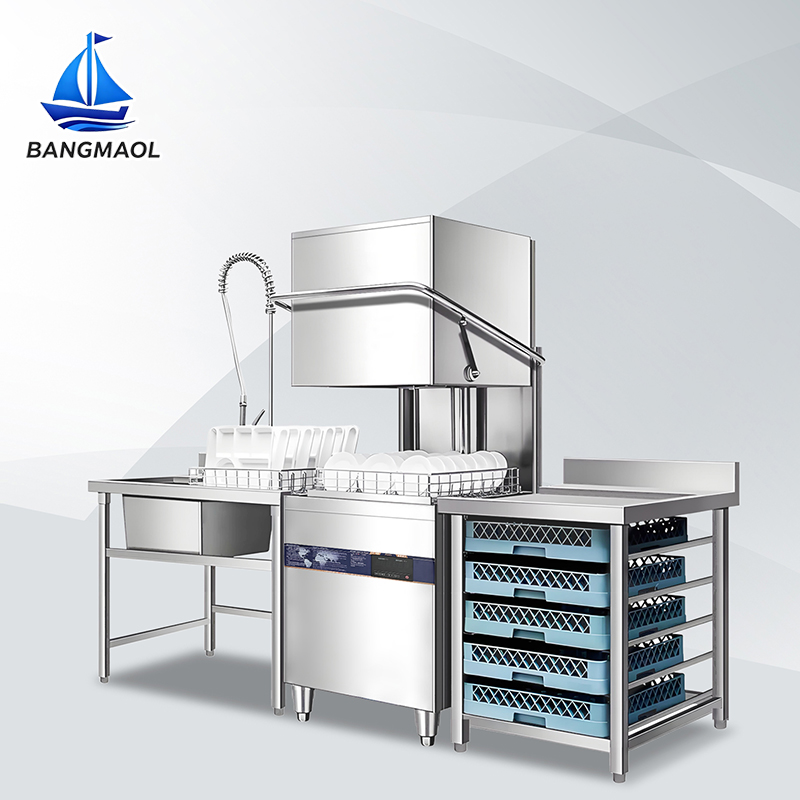 Smart Commercial Dishwasher High Temperature Disinfection Freestanding Stainless Steel for Hotel Catering Busy Kitchen