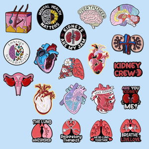 Broches Médicales Anatomiques en Alliage Cœur Mignon, Épingles <span class=keywords><strong>de</strong></span> Luxe Organes Poumon, Badges d'Hôpital, Cadeau, Accessoires <span class=keywords><strong>de</strong></span> Mariage pour Couples - Product Image 2