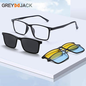 Lunettes de soleil magnétiques Greyjack TR90, monture complète, verres TAC, protection UV, unisexe, ensemble de 3 miroirs - Product Image 5