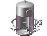 Cuve de fermentation en acier inoxydable de 1500 L pour la production de vinaigre alimentaire avec agitation par aération et système CIP