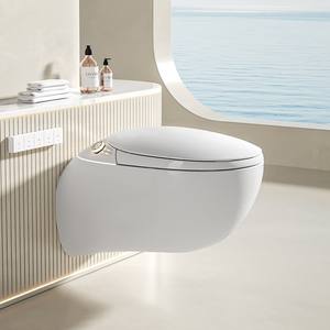 Juego de inodoro inteligente de alta calidad, <span class=keywords><strong>cisterna</strong></span> oculta con <span class=keywords><strong>WC</strong></span> colgado en la pared, accesorio de baño con Control remoto de pared trasera alargada sin tanque - Product Image 2