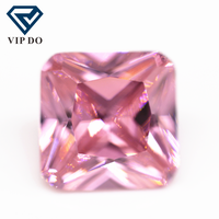 3x3mm-12x12mm, zircon cubique en forme d'octogone, coupe carrée rose, pierres précieuses synthétiques en vrac, coupe princesse, pierres CZ carrées