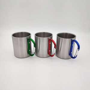 Taza de Viaje Sublimable de 220ml/330ml con Hebilla de Escalada, Doble Pared Aislada al Vacío, Libre de BPA, con Mosquetón para Camping - Product Image 1