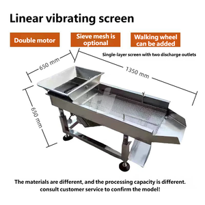 Fruit- en graanreiniging 600*2000mm Eenvoudig onderhoud Twee motoren Hoge efficiëntie 304 RVS Lineaire trilzeef - Product Image 5