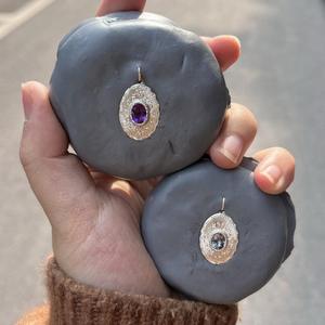 Collar Wenchi de Plata Pura S925 con Colgante de Disco Antiguo, Ojo de Buda de la Sabiduría, Cuentas Láser, Cadena de Alta Gama, Modelo Clavícula - Product Image 4