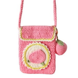 กระเป๋าคาดลำตัวถักลายดอกทานตะวันพีชองุ่นเทียมพร้อมที่ใส่บัตรสำหรับกระเป๋าคาดเอวผ้าทออีสเตอร์ของเพื่อนรัก - Product Image 2