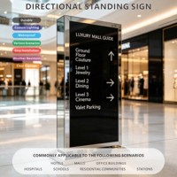 Panneaux de signalisation directionnelle LED multicolores personnalisés pour centres commerciaux, bureaux, propriétés, parcs industriels