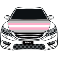 Housse de capot personnalisée en polyester, motif arc-en-ciel gay, impression par sublimation à chaud, pour scène de tir et ornement de stand