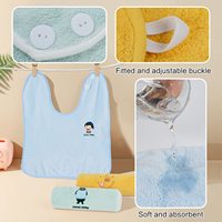 Bavoirs absorbants compressés en velours corail à séchage rapide pour bébés et enfants, écologiques et économiques