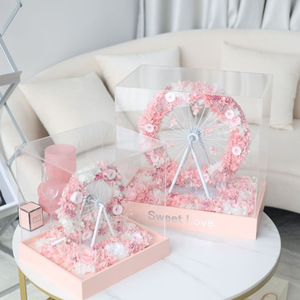 Venta al por Mayor de Enormes Ruedas de la Fortuna con Rosas Preservadas en Cristal, Flores Eternas, Inmortales para el Día de San Valentín - Product Image 6