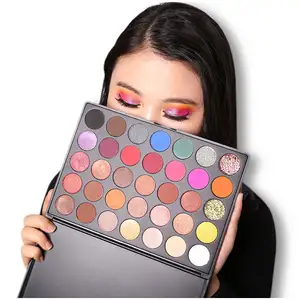 A172 Non Toxic Shimmer High Quality Private Label Eyeshdow Palette Waterproof Eyeshadow Pigment 35 Color Eyeshadow Palette