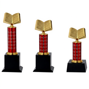 Statue élégante en métal moulé sous pression pour bureau, décoration de bureau professionnelle, gravure laser, impression UV, trophée POOJA portable - Product Image 1