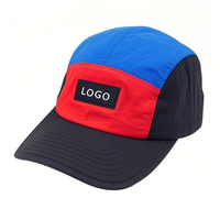 OEM Own Brand Logo Poliéster Sin estructurar 5 Paneles Goma Pvc Parche Logo Sport Cap Ligero Secado rápido Running Camp Cap