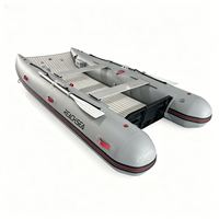 Bateau gonflable catamaran 360 cm en PVC Mehler 0,9 mm pour 4 personnes à vendre, sauvetage Reachsea OEM ODM avec transom en aluminium
