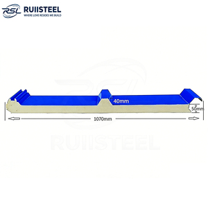 Panneaux sandwich <span class=keywords><strong>de</strong></span> toiture préfabriqués isolés, panneaux sandwich PU PIR <span class=keywords><strong>de</strong></span> 50 mm, isolation en polyuréthane pour chambre froide - Product Image 5