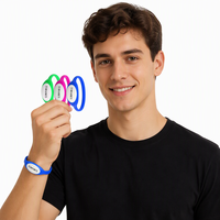 Bracelet en silicone NFC RFID pour enfants et adultes, impression sérigraphique électronique, en solde