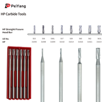 1 pièce Fraise en carbure de tungstène HP pour laboratoire dentaire, à tête droite pour fissures, outil de laboratoire