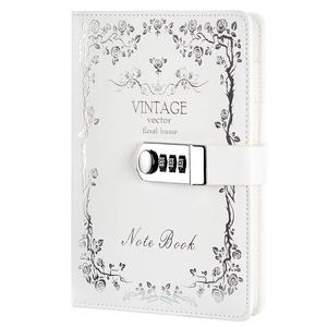 Myway Khóa Nhật Ký Chất Lượng Cao Có Khóa Kết Hợp Nhật Ký A5 Bằng Da PU Cẩm Thạch Bí Mật Cá Nhân - Product Image 1