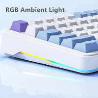 Hot Swappable Custom 75% USB-C Wireless Mechanical Gaming Keyboard Programmable RGB Backlit Mode PBT Anti-Ghosting Key Knob Pink