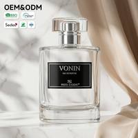 Étiquette de bouteille de parfum en métal gaufré noir et argent sur mesure, autocollant métallique pour flacon d'eau de parfum