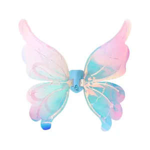 Lampu led sayap kupu-kupu elektrik untuk anak-anak laki-laki perempuan alat peraga pesta kostum cosplay sayap malaikat luar ruangan