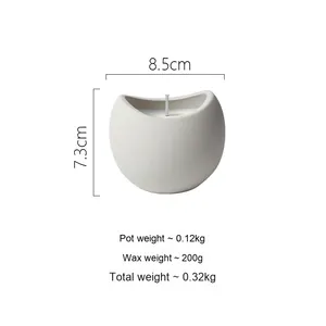 Bougie parfumée créative en <span class=keywords><strong>cire</strong></span> de soja en pot de ciment, parfum dessert, pour hôtels, décoration Saint-Valentin, vente en gros - Product Image 5