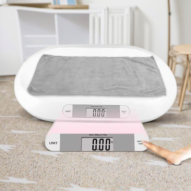 Smart White Infant Digital Weight Scale 30KG Capacity for Bluetooth Connected Bathroom Baby Scale Battery Powered