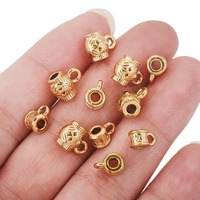 Divers Style Acier Inoxydable Grand Trou Entretoise Perles Fermoir Bail Connecteurs Fit Bracelet Collier Charme Pendentifs Accessoires