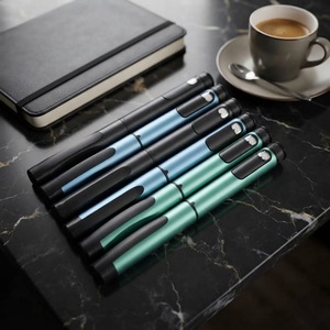 Durable Reusable Packaging Component Metal Body Rubber Stopper Custom Logo Injection <b>Pen</b> Shell <b>Refillable</b> Housing Part - Product Image 4