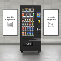 Máquina Expendedora de Bebidas y Snacks ZhongDa para Hospitales Pequeños, Sistema de Refrigeración por Compresor, Cumple con ADA, Pago NFC, SDK, Inventario