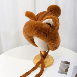 Gorro de Invierno Cálido con Orejas de Zorro - Lindo Gorro de Punto con Diseño de Animal de Dibujos Animados, Gorro de Lana con Pompón para Mujer - Product Image 2
