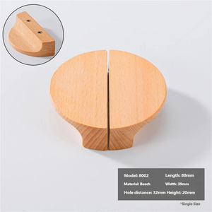 Maniglie <span class=keywords><strong>per</strong></span> Armadio in Noce Moderno, Maniglie Semicircolari in Legno Massello <span class=keywords><strong>per</strong></span> Mobili, Vendita all'Ingrosso - Product Image 2